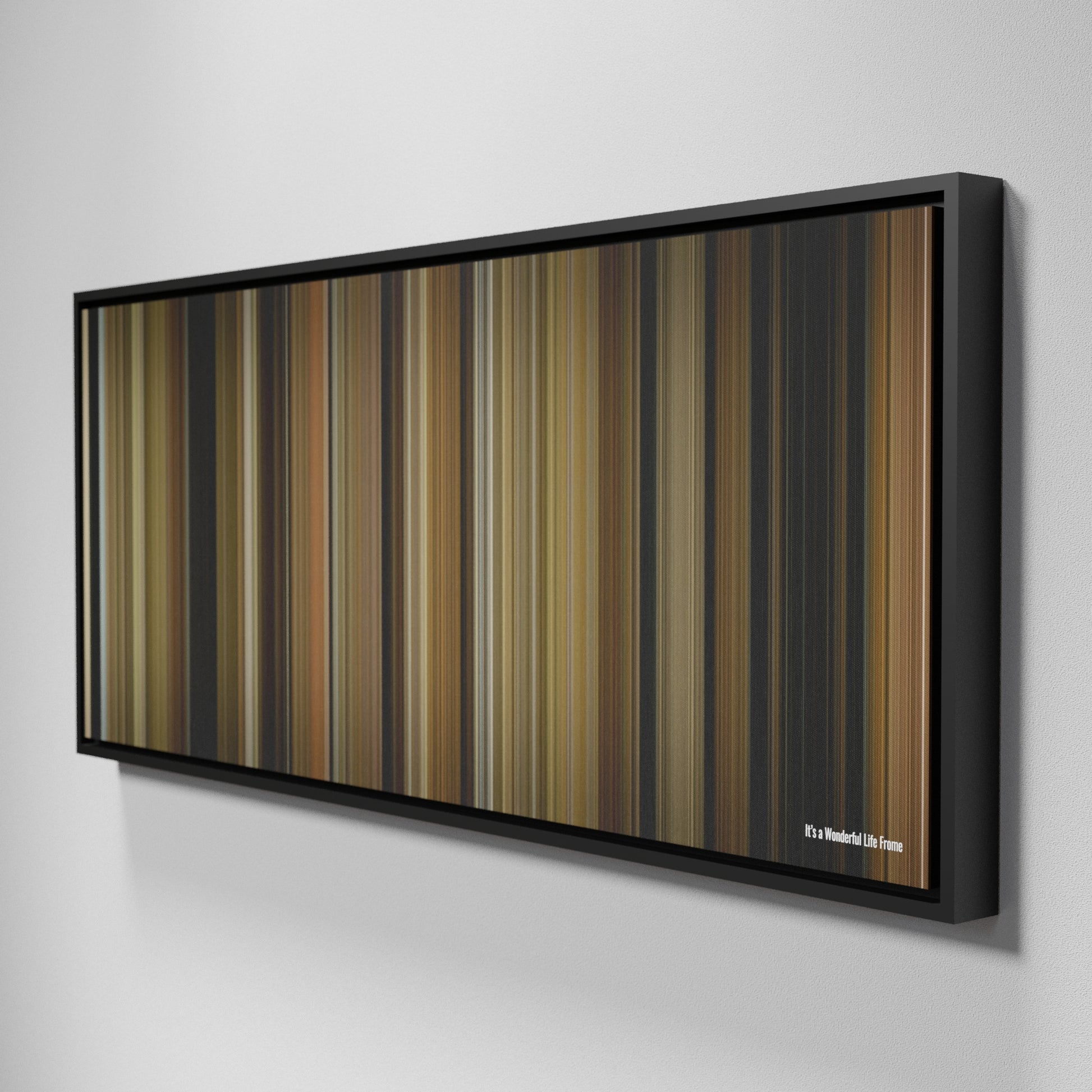 Side view of Framed Buff's of It's a Wonderful Life Frome on the wall