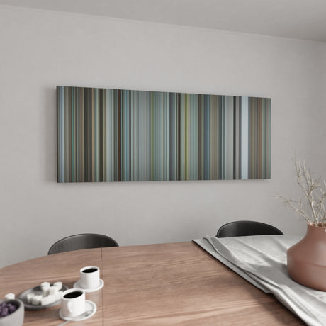 Burnt canvas wall art in kitchen - movie decor