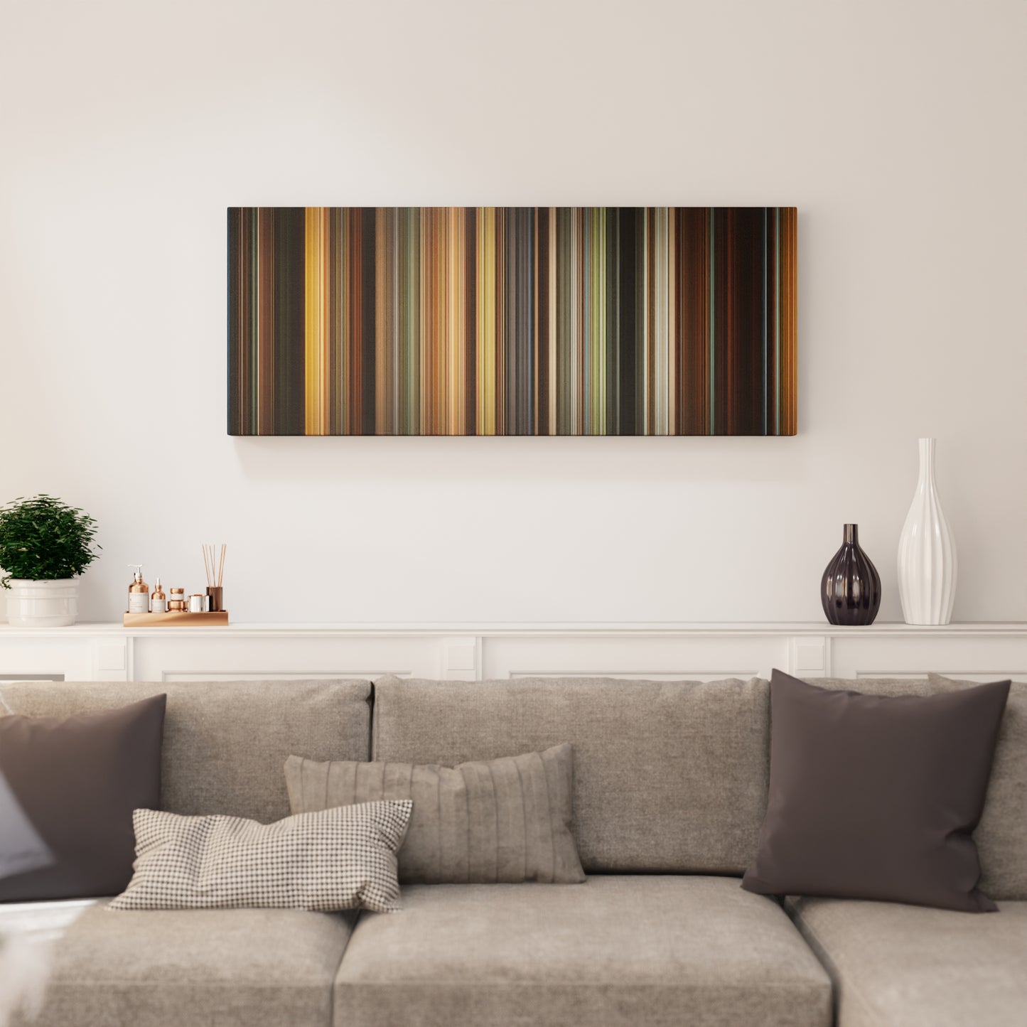 Living room interior with The Time Traveler's Wife Frome on the wall