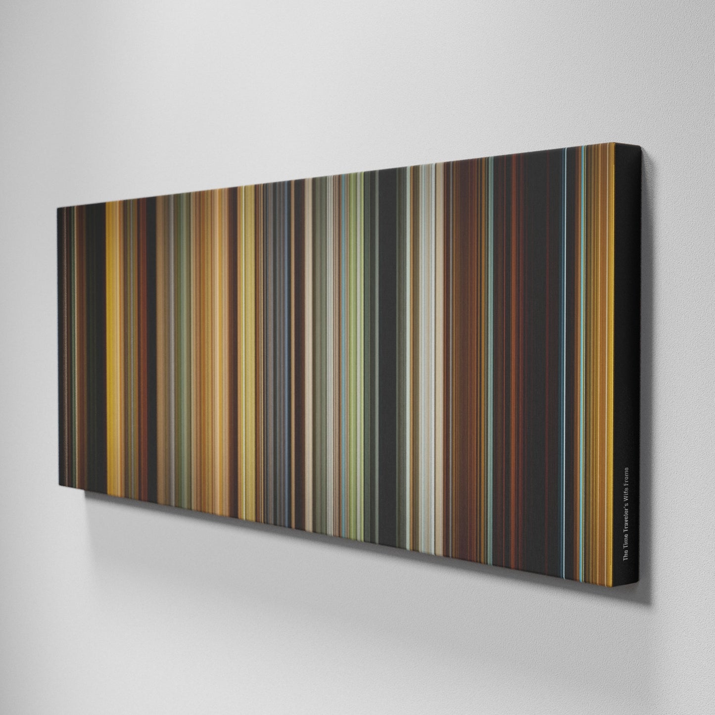 Side view of Buff's of The Time Traveler's Wife Frome on the wall