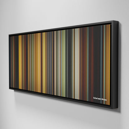 Side view of Framed Buff's of The Time Traveler's Wife Frome on the wall