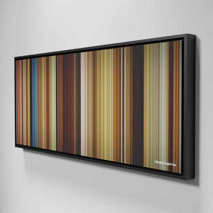 Side view of Framed Buff's of A River Runs Through It Frome on the wall