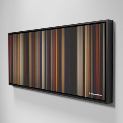 Side view of Framed Buff's of The Ten Commandments Frome on the wall