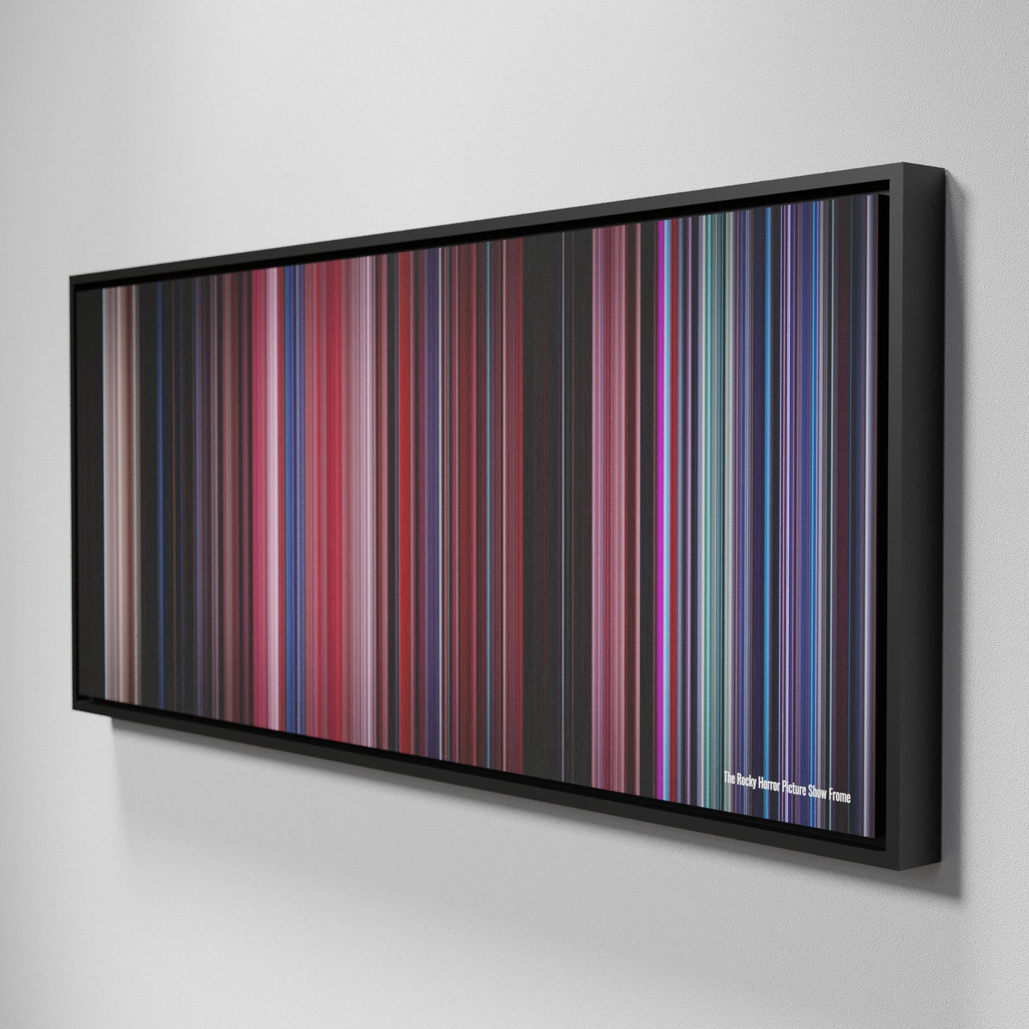 Side view of Framed Buff's of The Rocky Horror Picture Show Frome on the wall