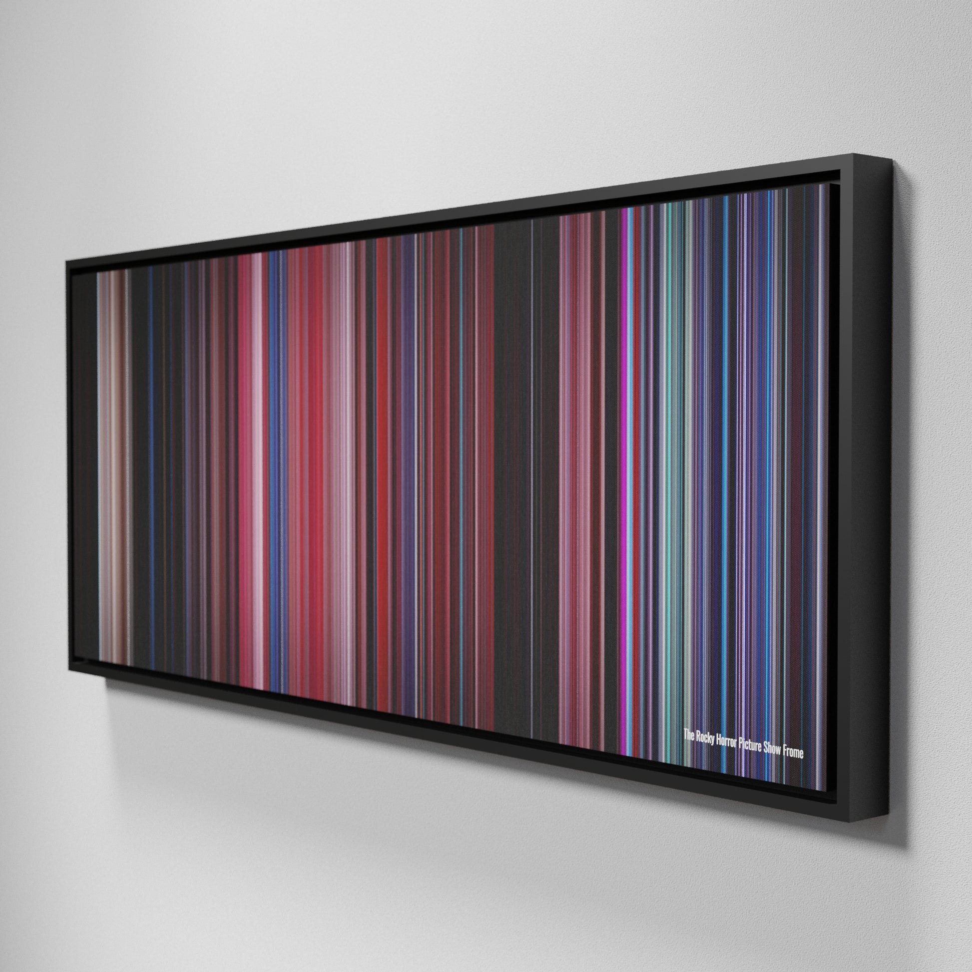 Side view of Framed Buff's of The Rocky Horror Picture Show Frome on the wall