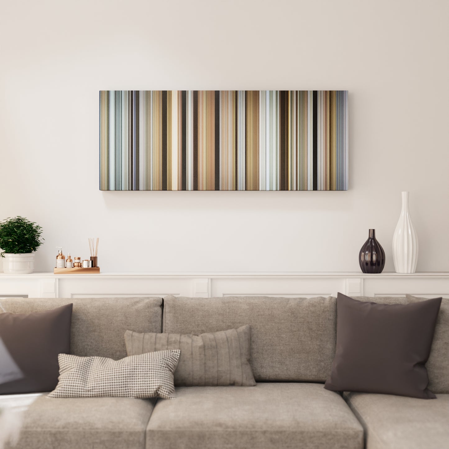 Living room interior with Jeremiah Johnson Frome on the wall