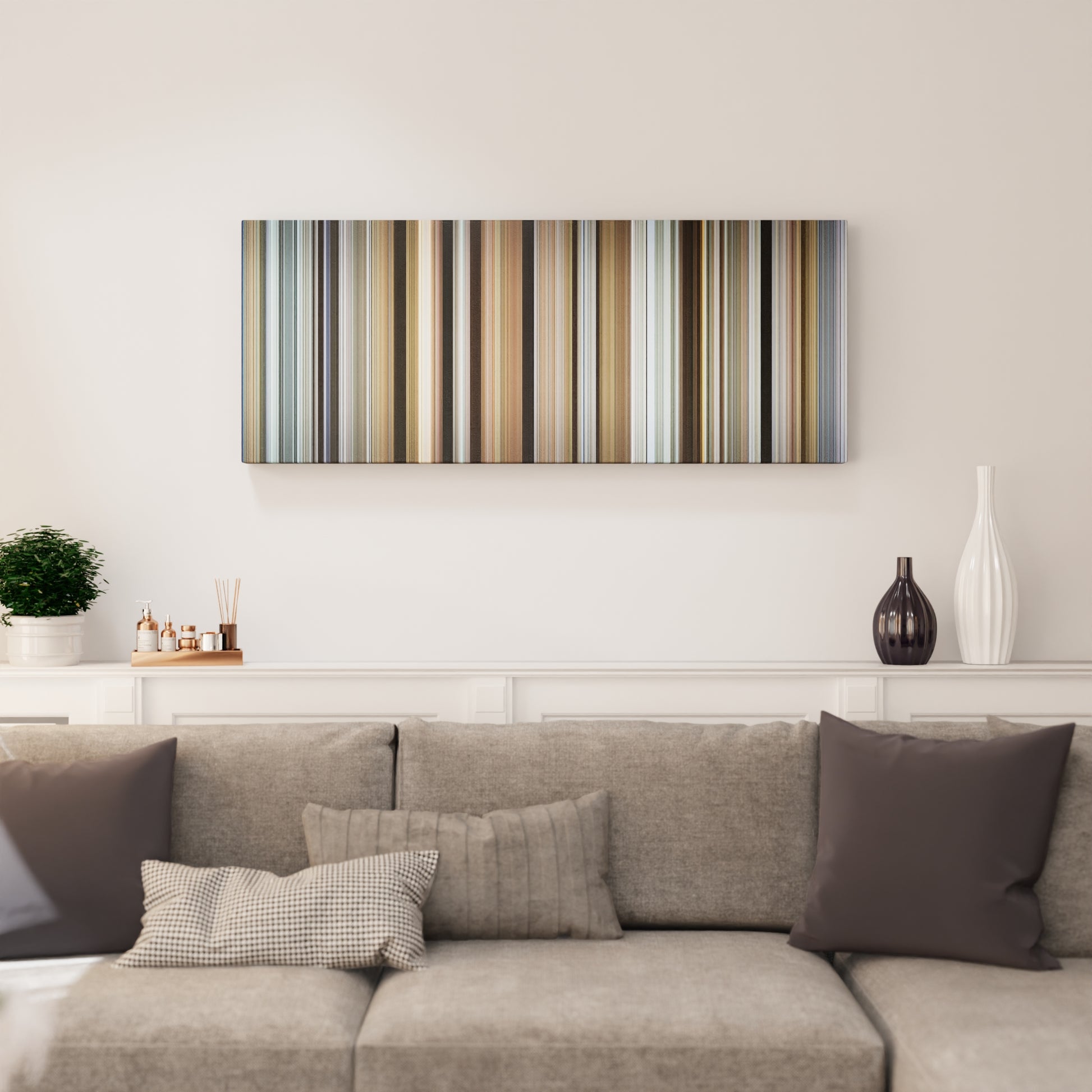 Living room interior with Jeremiah Johnson Frome on the wall