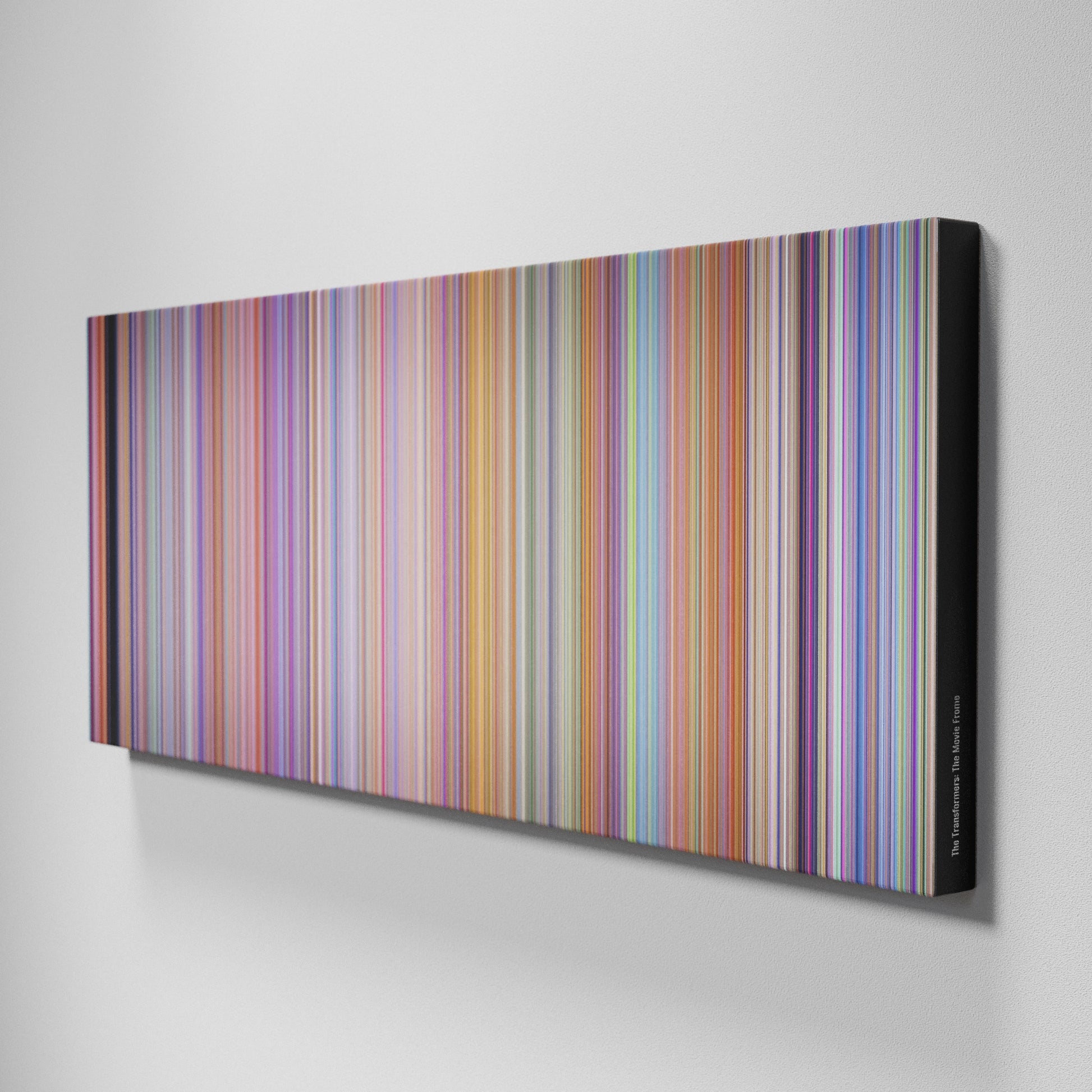 Side view of Buff's of The Transformers: The Movie Frome on the wall