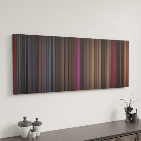White Christmas canvas art in modern interior - movie color palette
