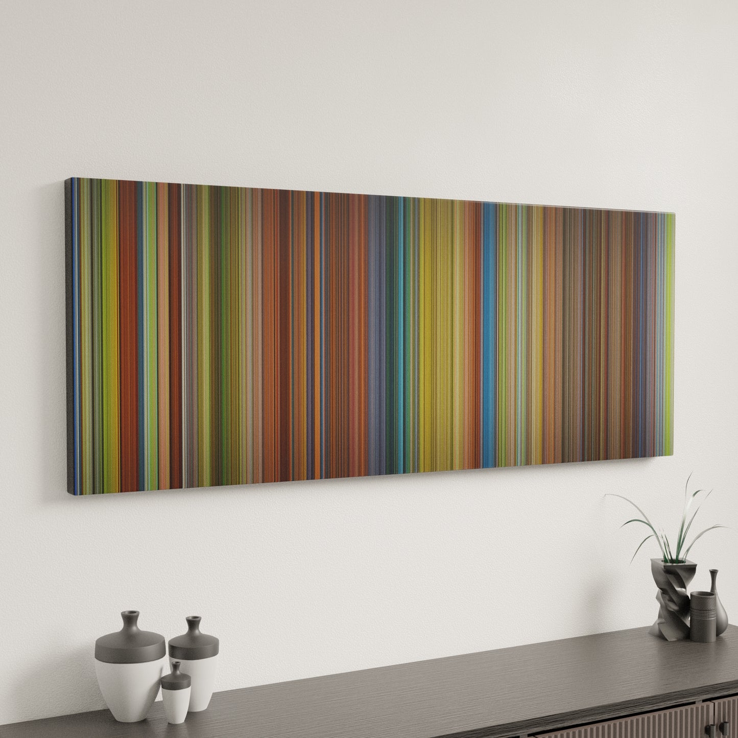 Minimal interior design with Princess Mononoke Frome on the wall