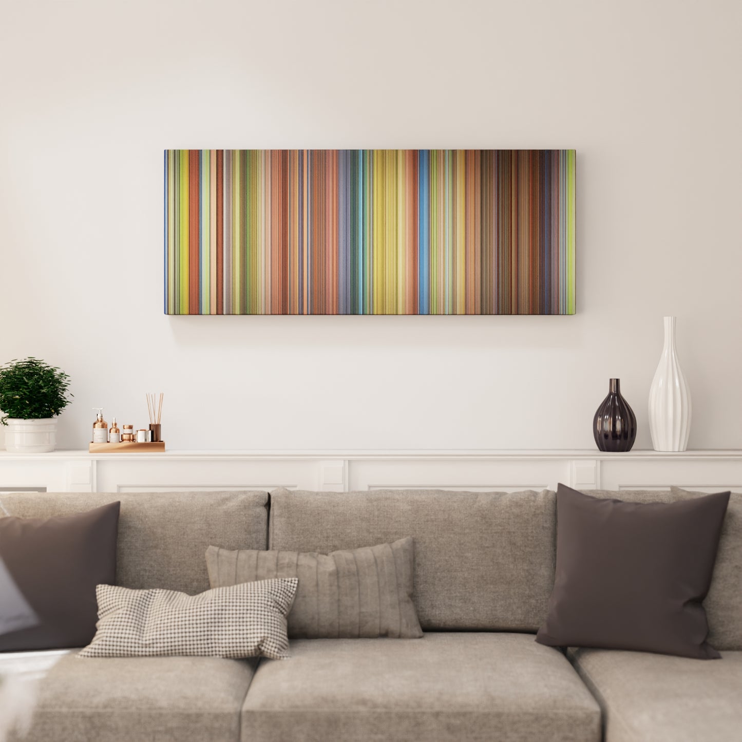 Living room interior with Princess Mononoke Frome on the wall