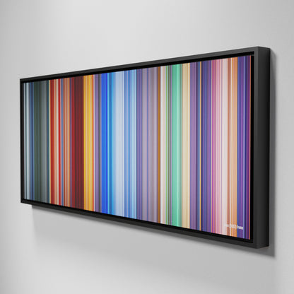 Side view of Framed Buff's of Hero Frome on the wall