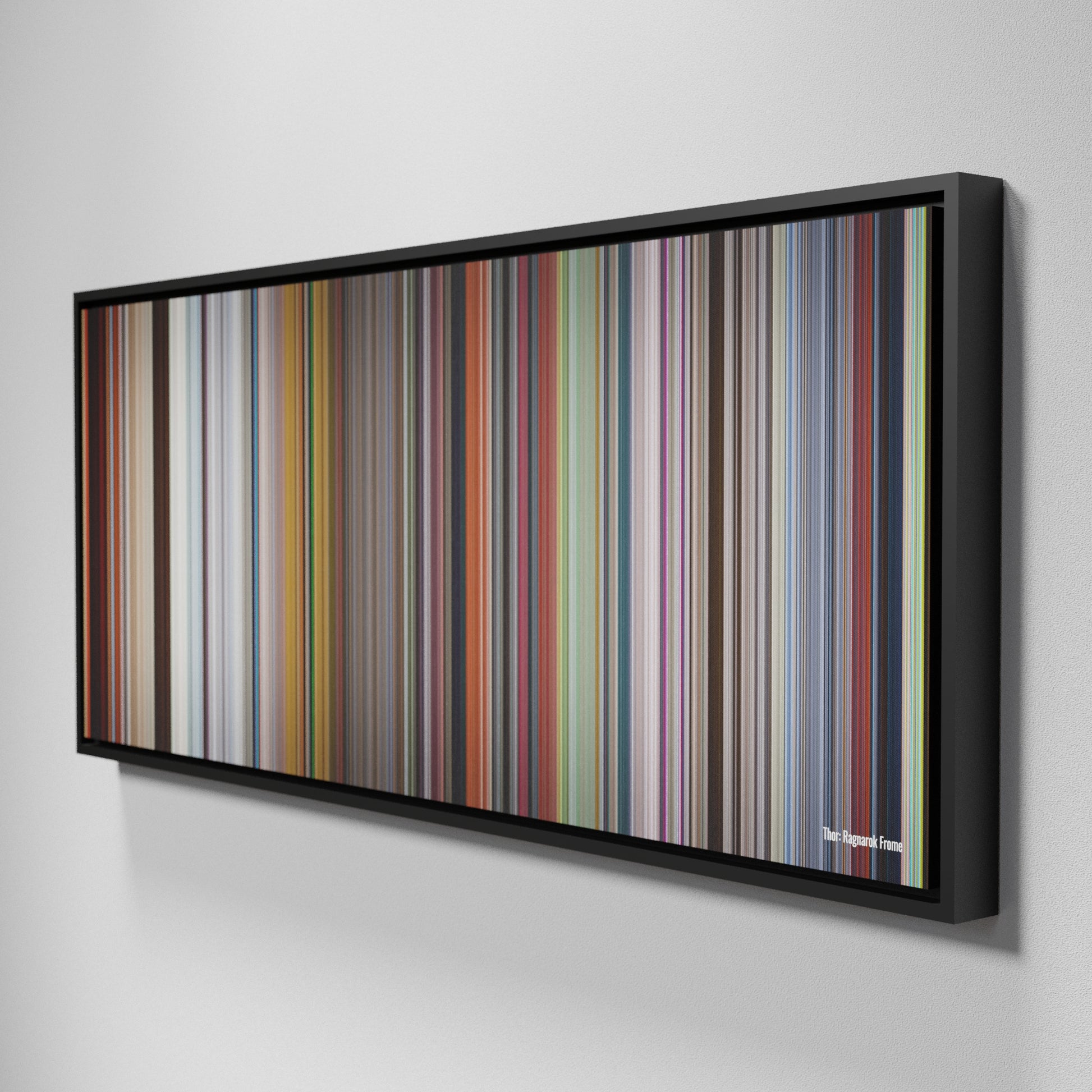 Side view of Framed Buff's of Thor: Ragnarok Frome on the wall