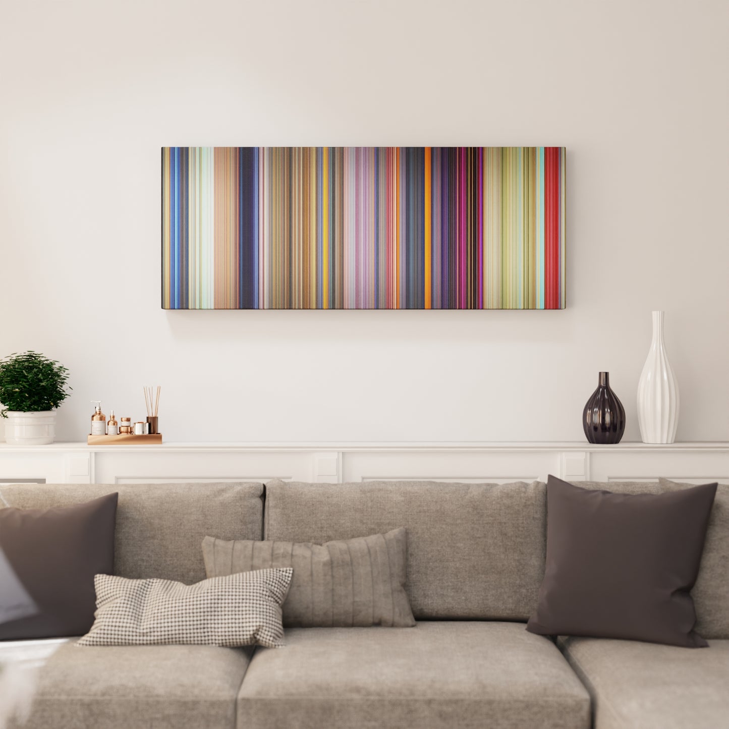 Living room interior with Dumbo Frome on the wall