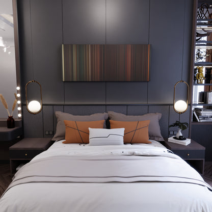 Bedroom interior with Inglourious Basterds Frome on the wall