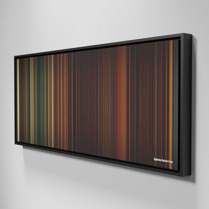 Side view of Framed Buff's of Inglourious Basterds Frome on the wall