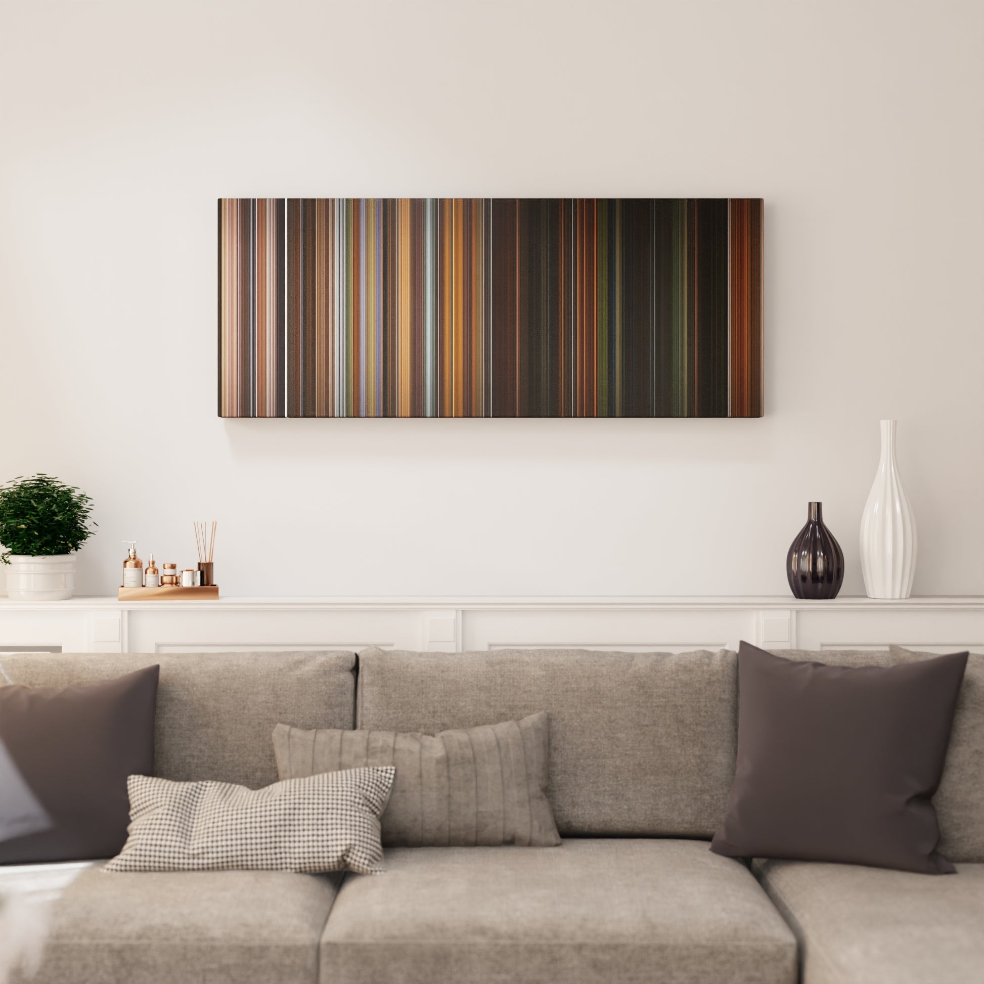 Living room interior with What Dreams May Come Frome on the wall