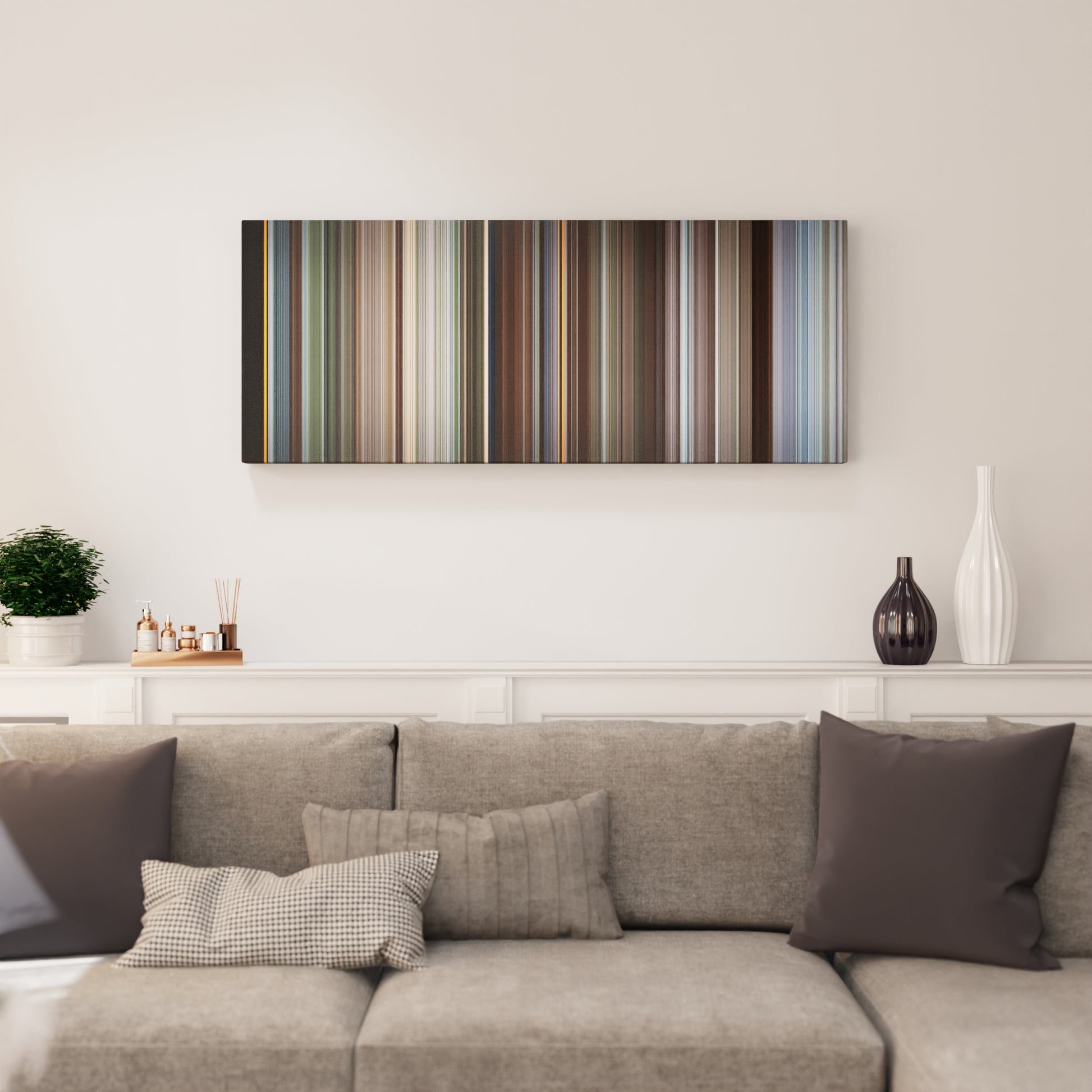 Living room interior with Monty Python and the Holy Grail Frome on the wall