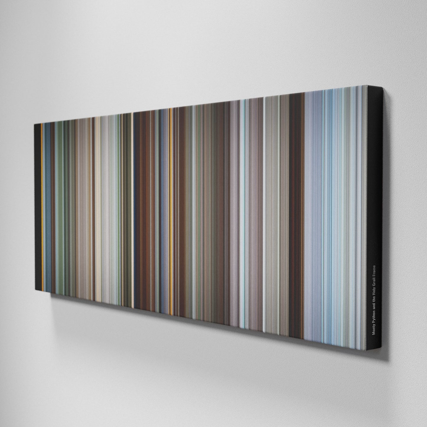 Side view of Buff's of Monty Python and the Holy Grail Frome on the wall