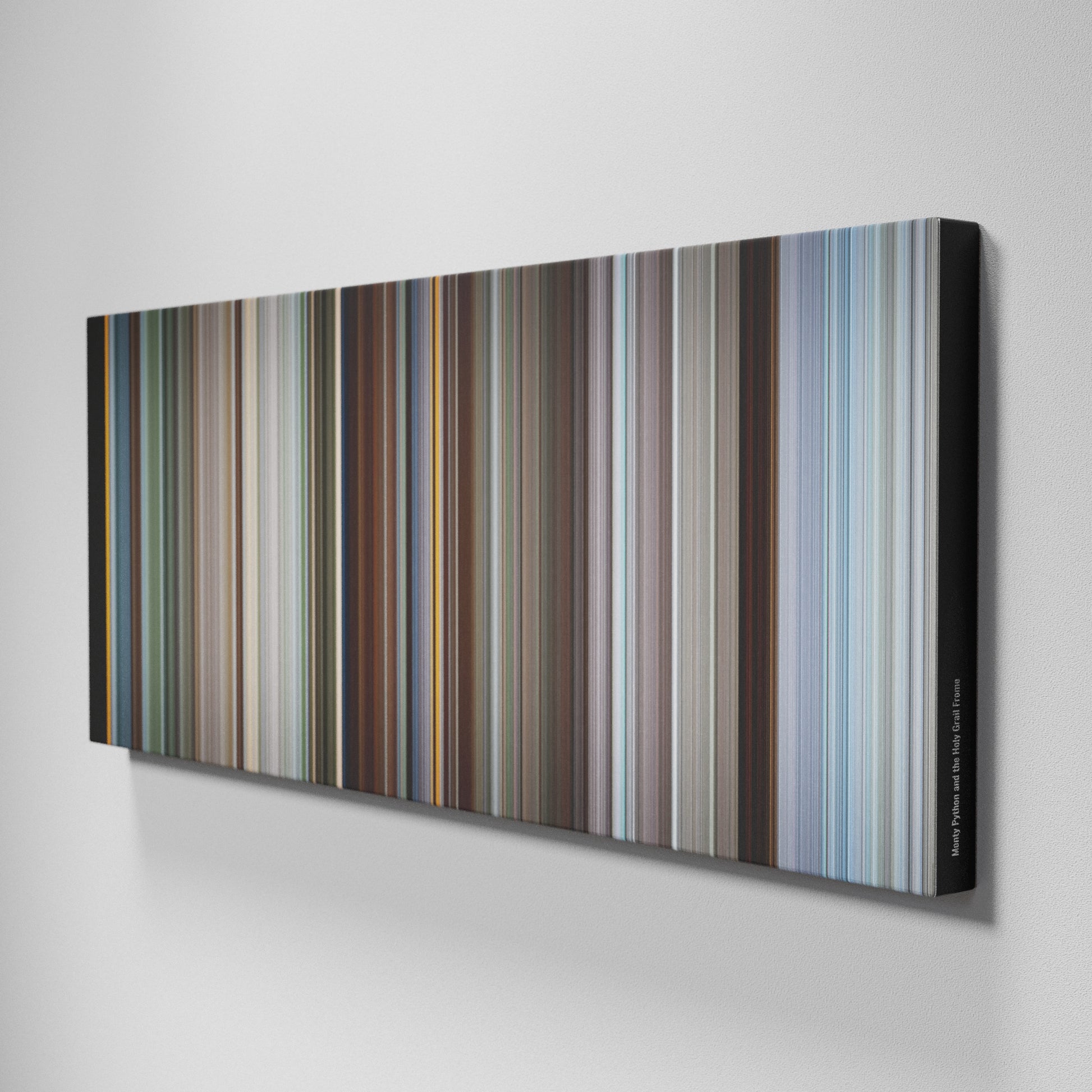 Side view of Buff's of Monty Python and the Holy Grail Frome on the wall