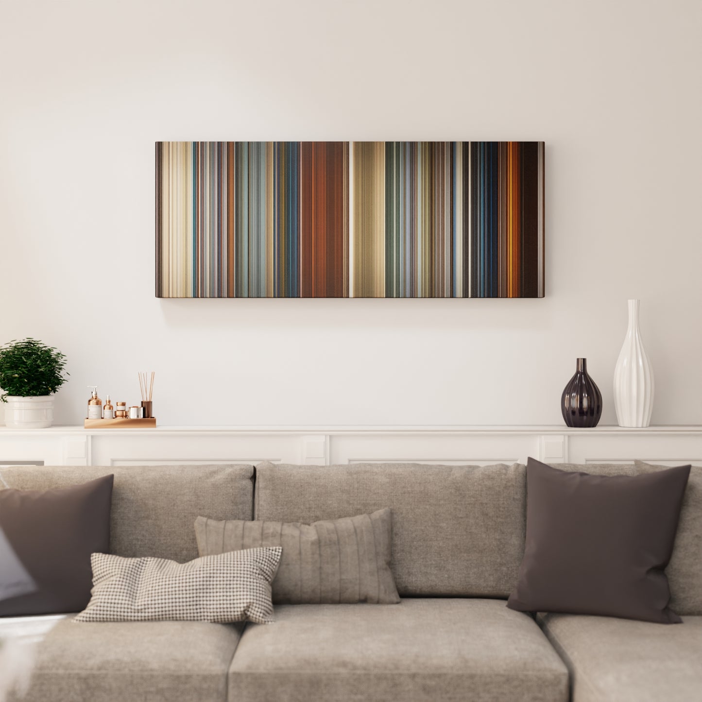 Living room interior with Skyfall Frome on the wall