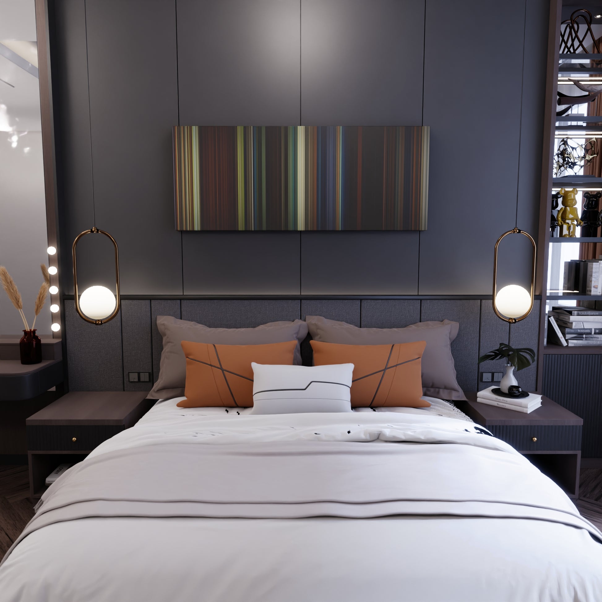 Bedroom interior with The Hobbit: An Unexpected Journey Frome on the wall