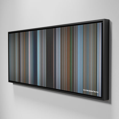 Side view of Framed Buff's of Love Is a Many-Splendored Thing Frome on the wall