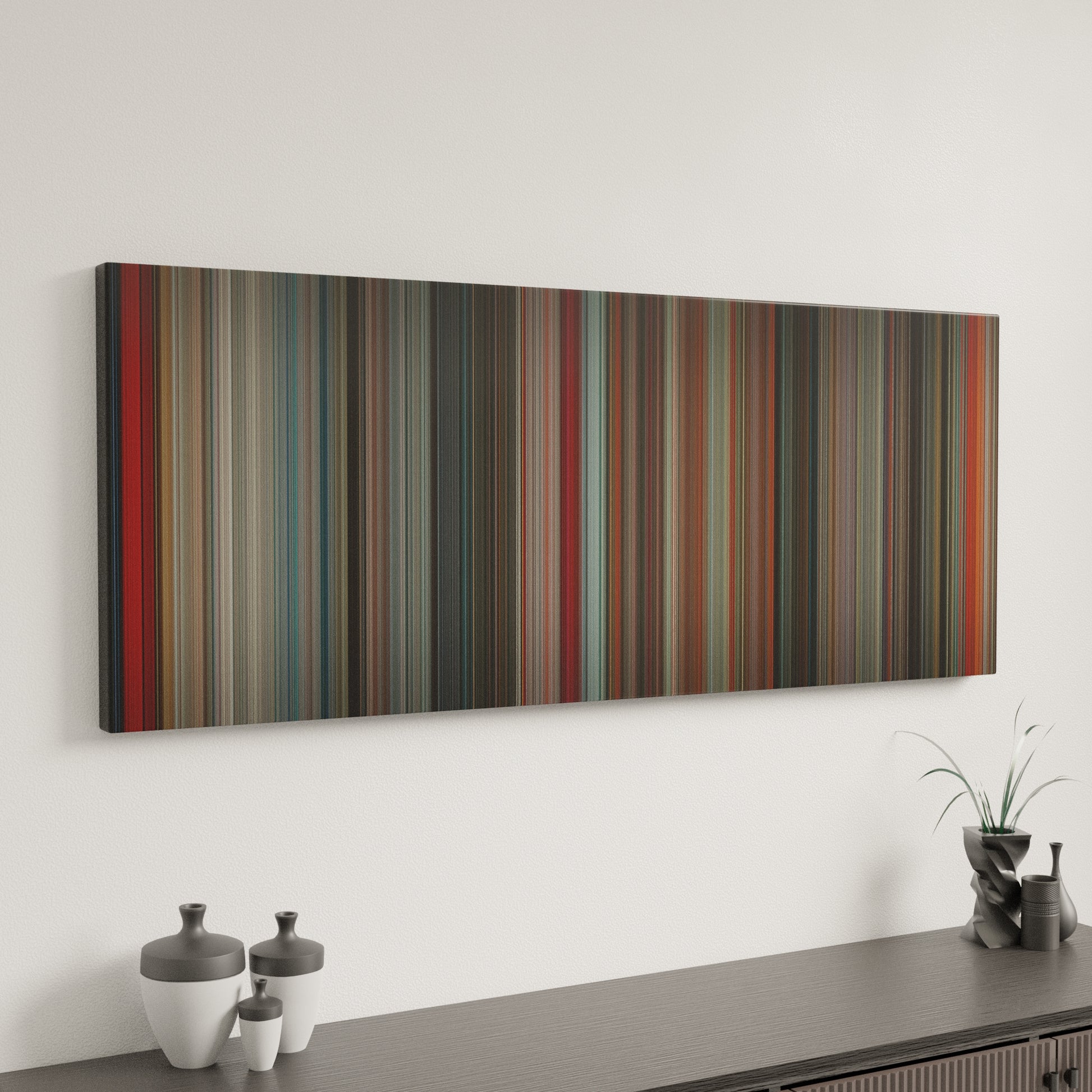 Minimal interior design with Total Recall Frome on the wall