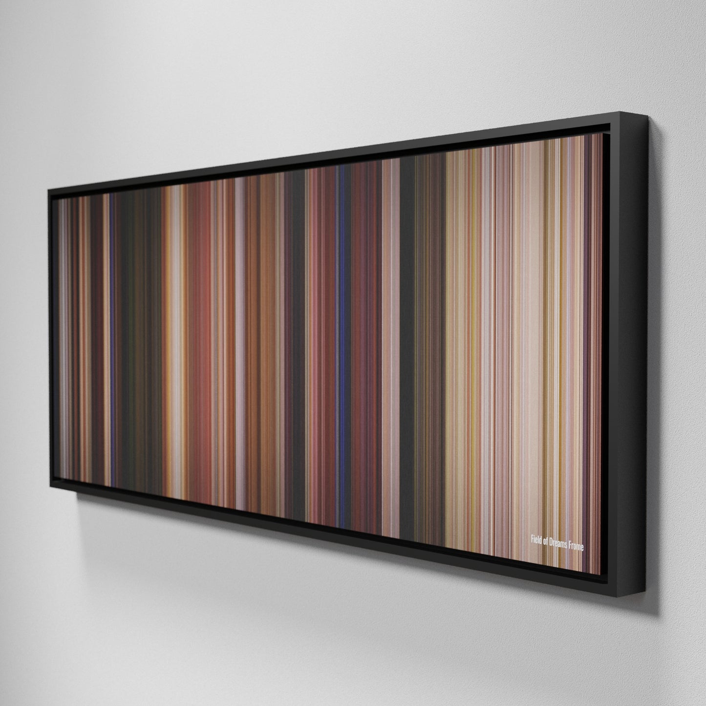 Side view of Framed Buff's of Field of Dreams Frome on the wall