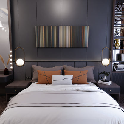 Bedroom interior with Spider-Man: Homecoming Frome on the wall