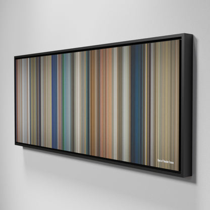 Side view of Framed Buff's of Days of Thunder Frome on the wall