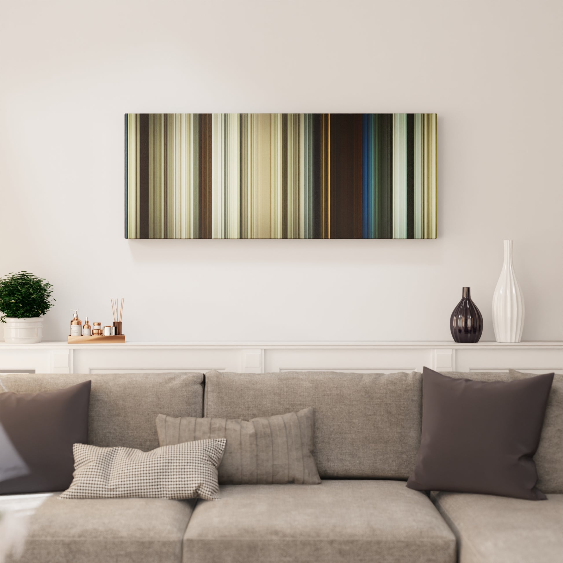 Living room interior with 1917 Frome on the wall