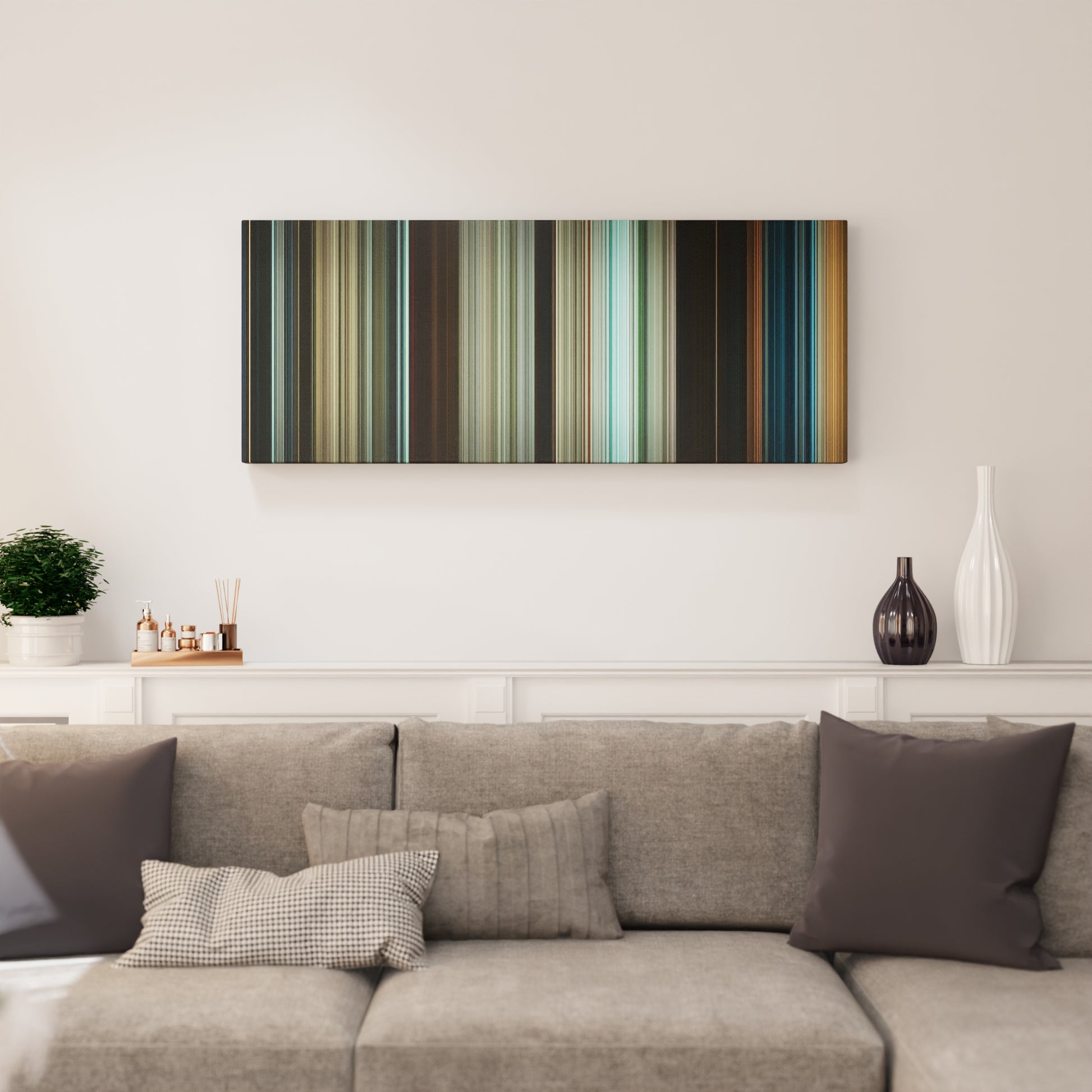 Living room interior with Pirates of the Caribbean: Dead Man's Chest Frome on the wall