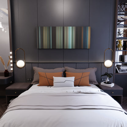 Bedroom interior with Pirates of the Caribbean: Dead Man's Chest Frome on the wall