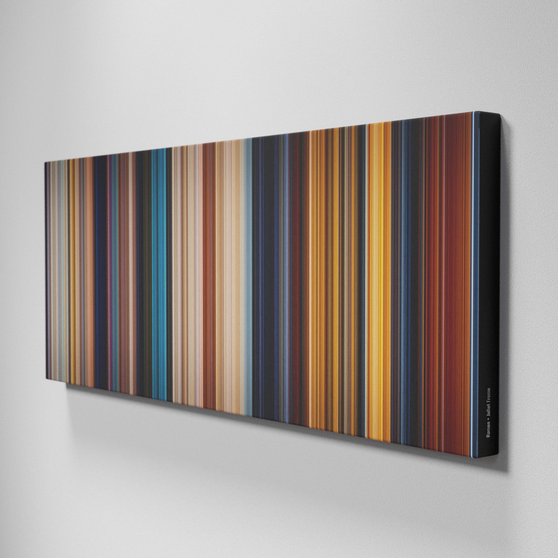 Side view of Buff's of Romeo + Juliet Frome on the wall