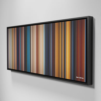 Side view of Framed Buff's of Romeo + Juliet Frome on the wall