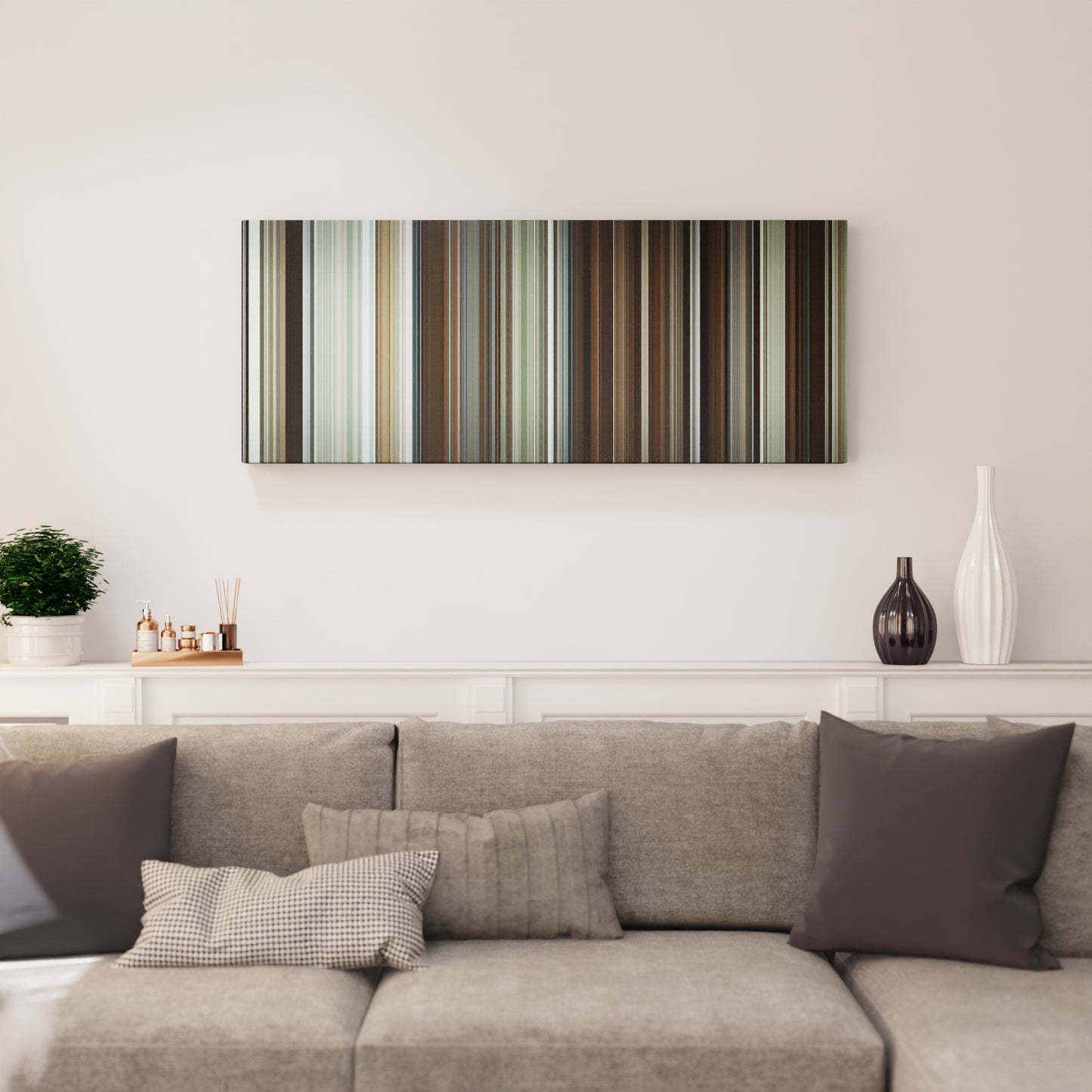 Living room interior with Manchester by the Sea Frome on the wall