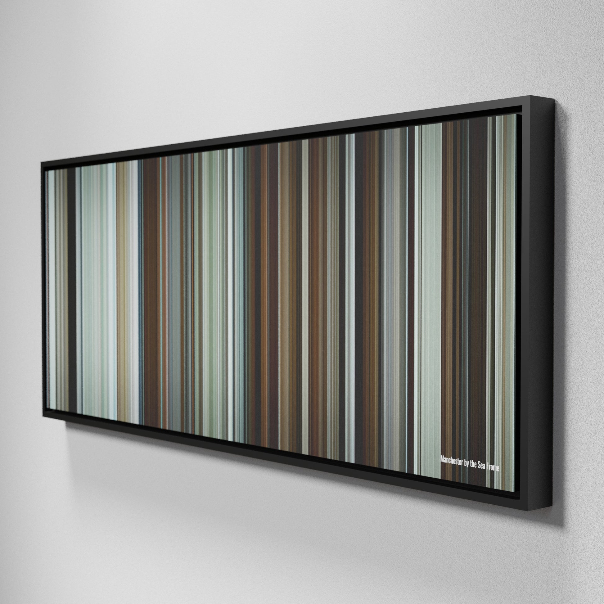 Side view of Framed Buff's of Manchester by the Sea Frome on the wall