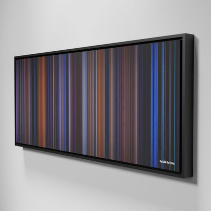 Side view of Framed Buff's of The Cable Guy Frome on the wall