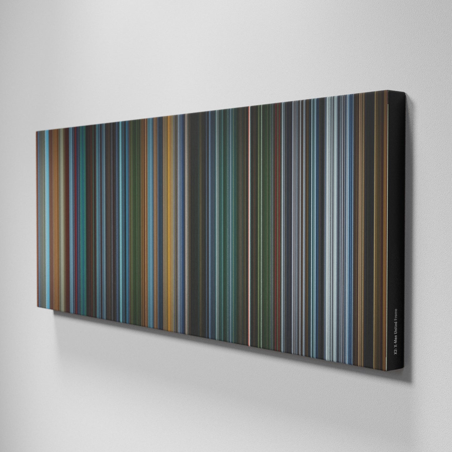 Side view of Buff's of X2: X-Men United Frome on the wall