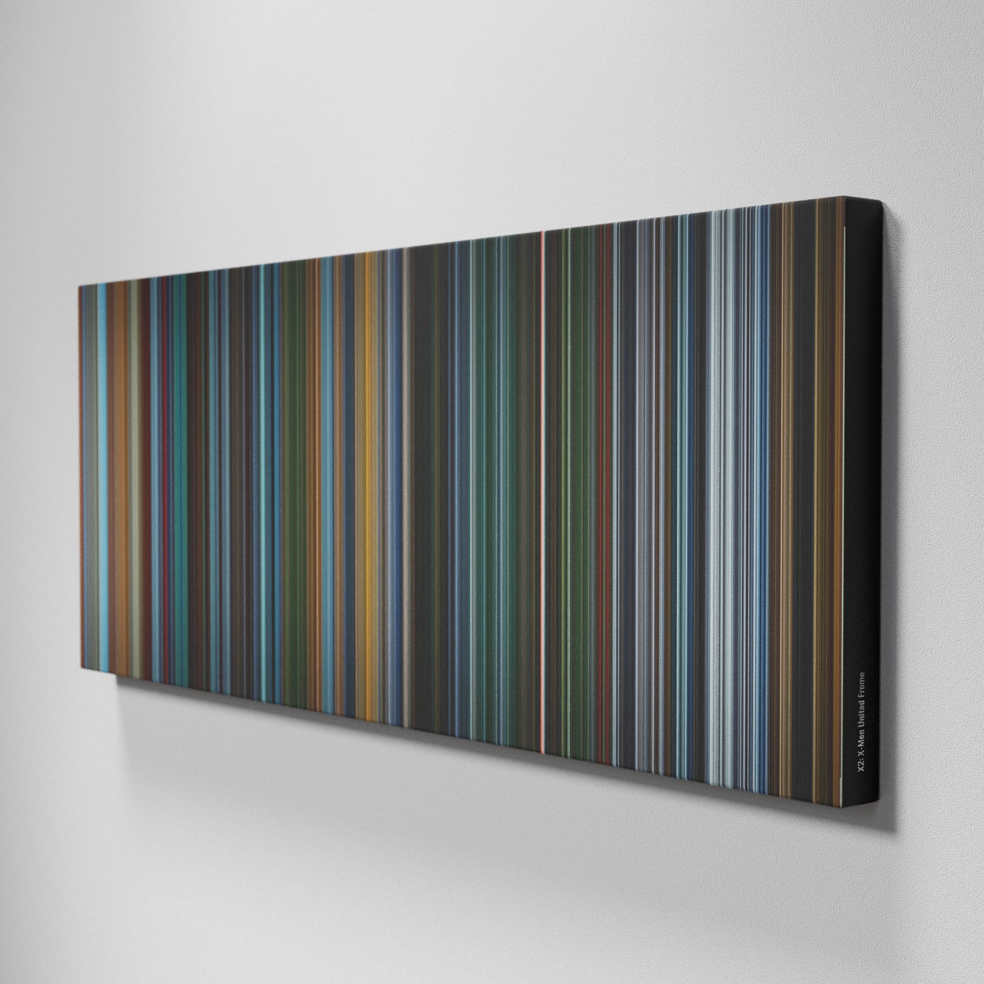 Side view of Buff's of X2: X-Men United Frome on the wall