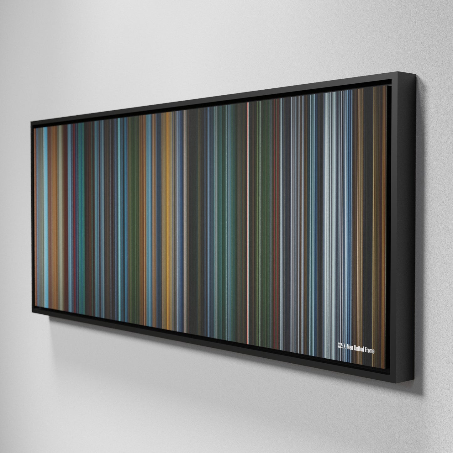 Side view of Framed Buff's of X2: X-Men United Frome on the wall