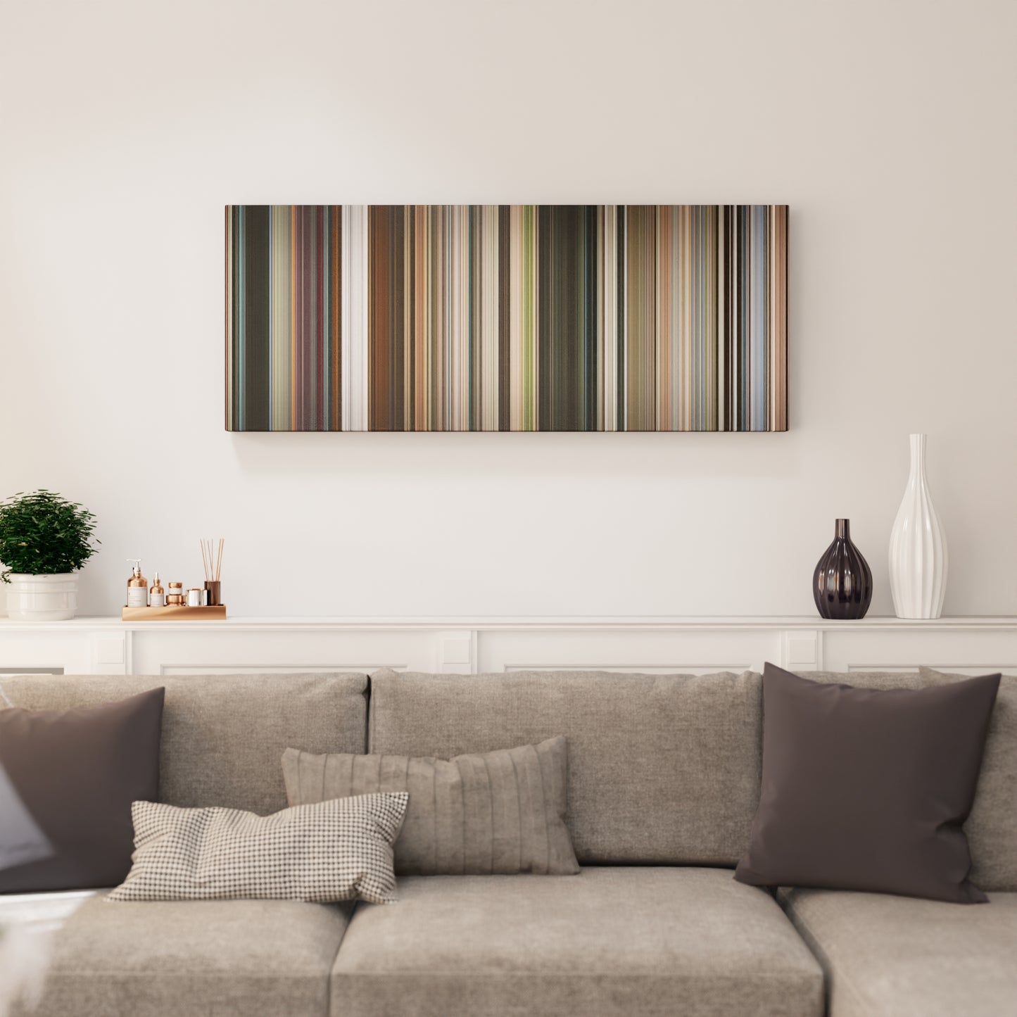 Living room interior with Mission: Impossible - Fallout Frome on the wall