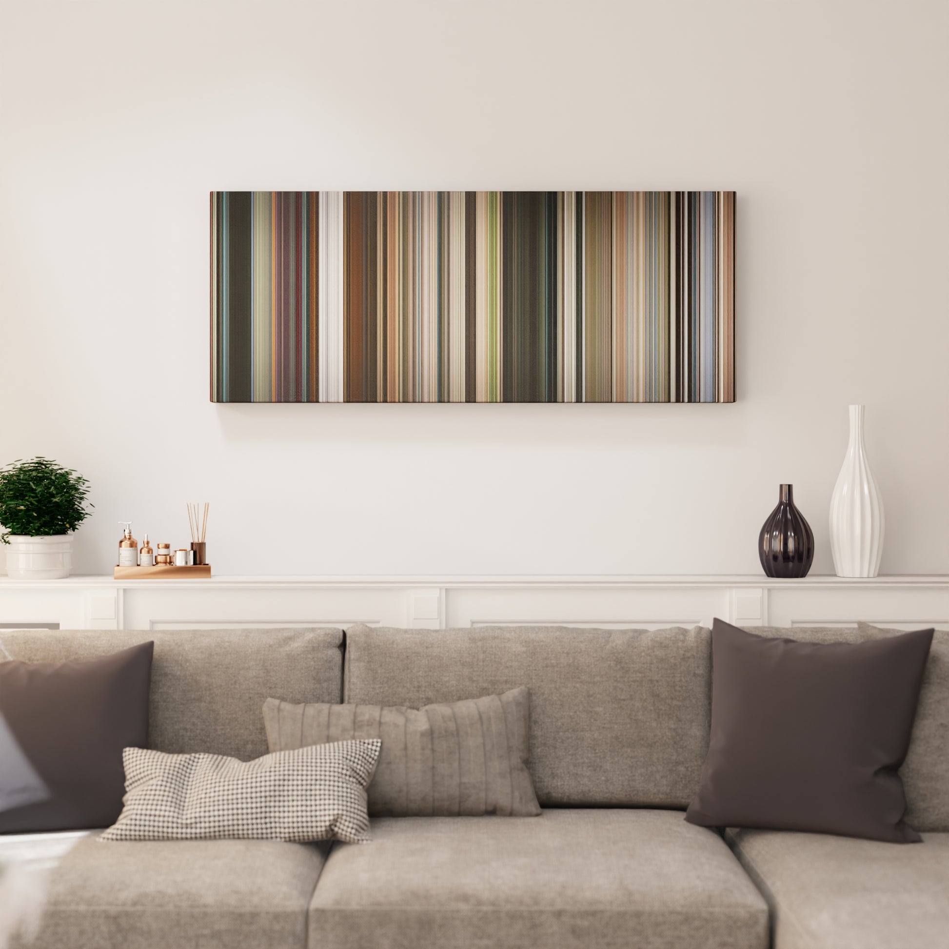 Living room interior with Mission: Impossible - Fallout Frome on the wall