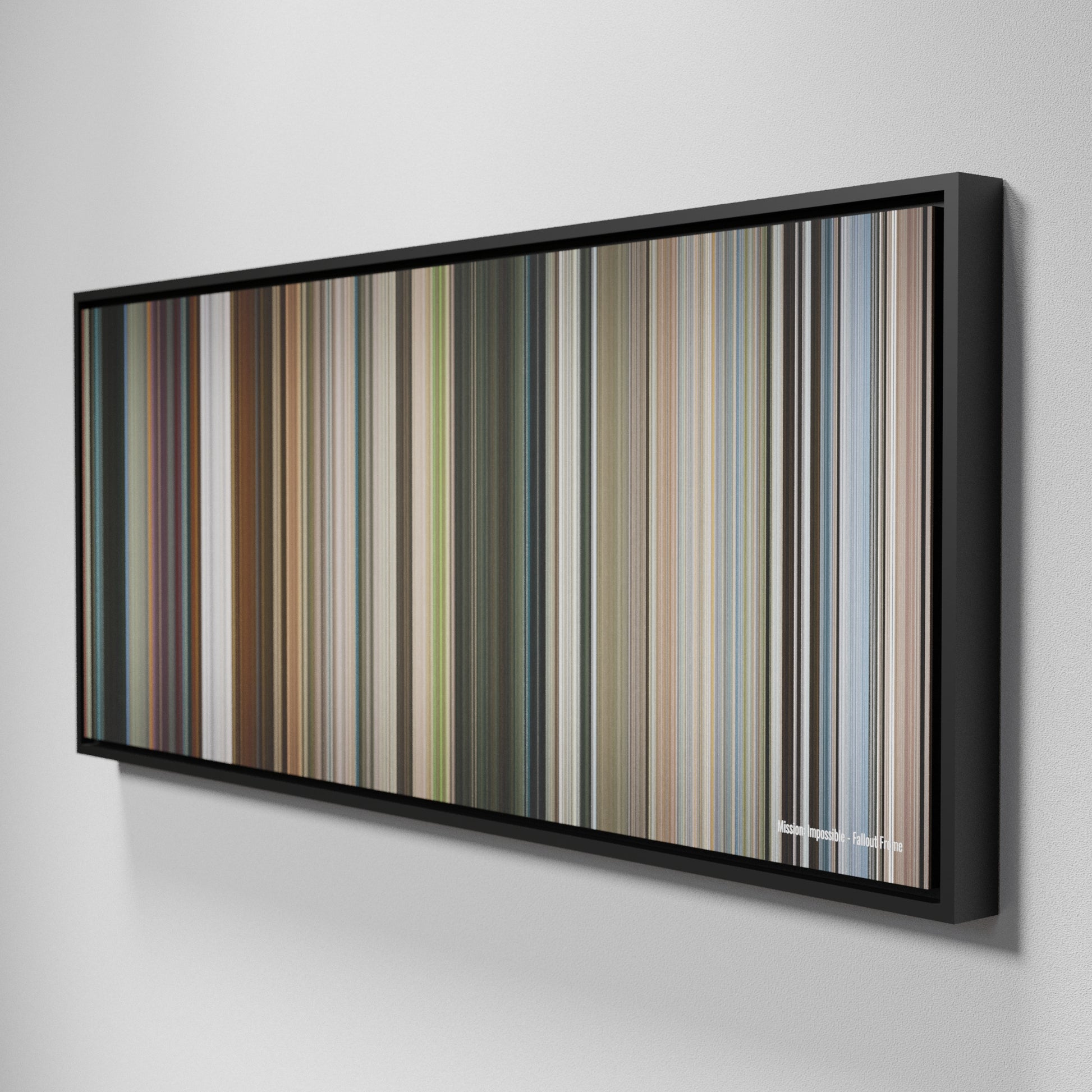 Side view of Framed Buff's of Mission: Impossible - Fallout Frome on the wall