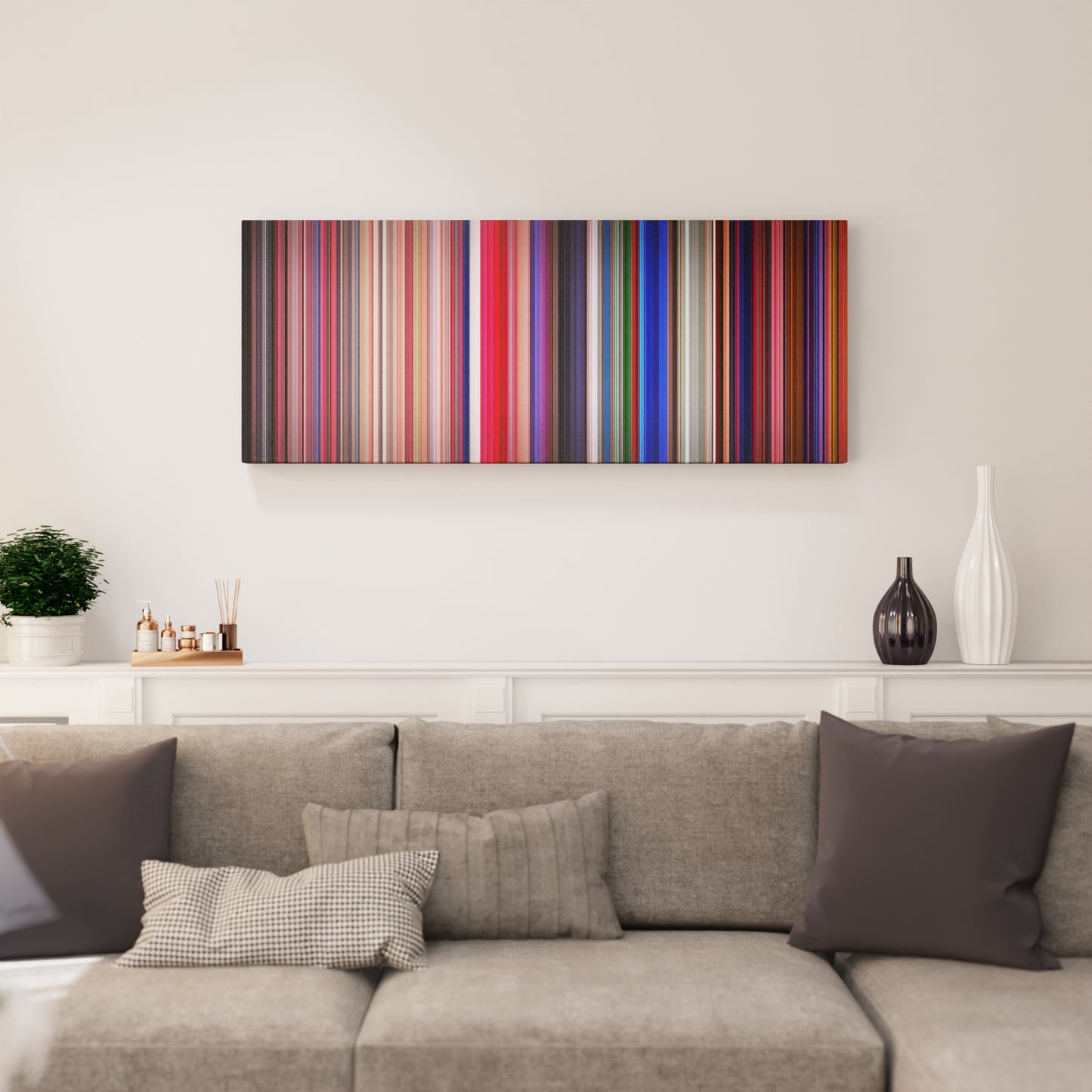 Living room interior with Suspiria Frome on the wall