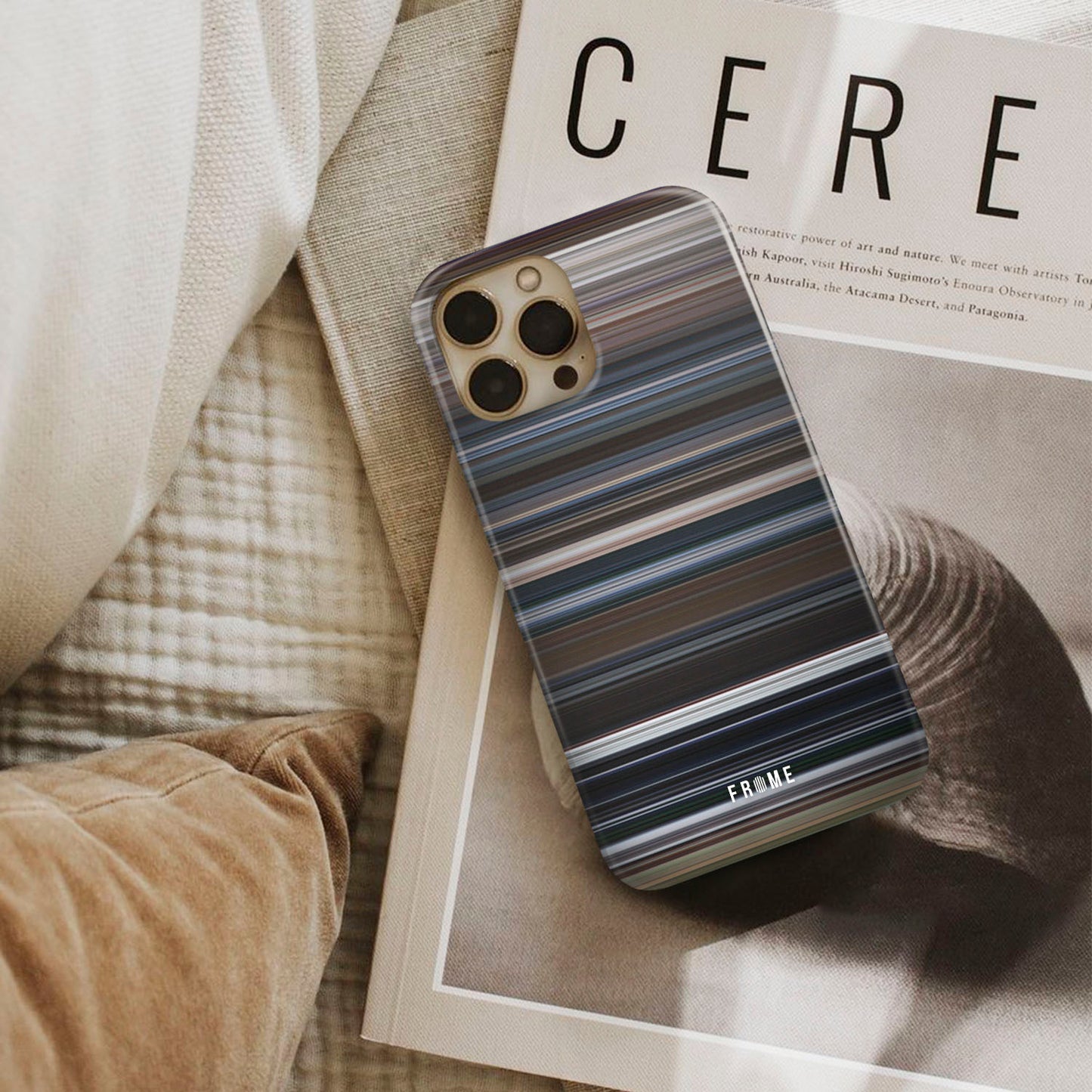 the x-files Frome phone case next to interior items