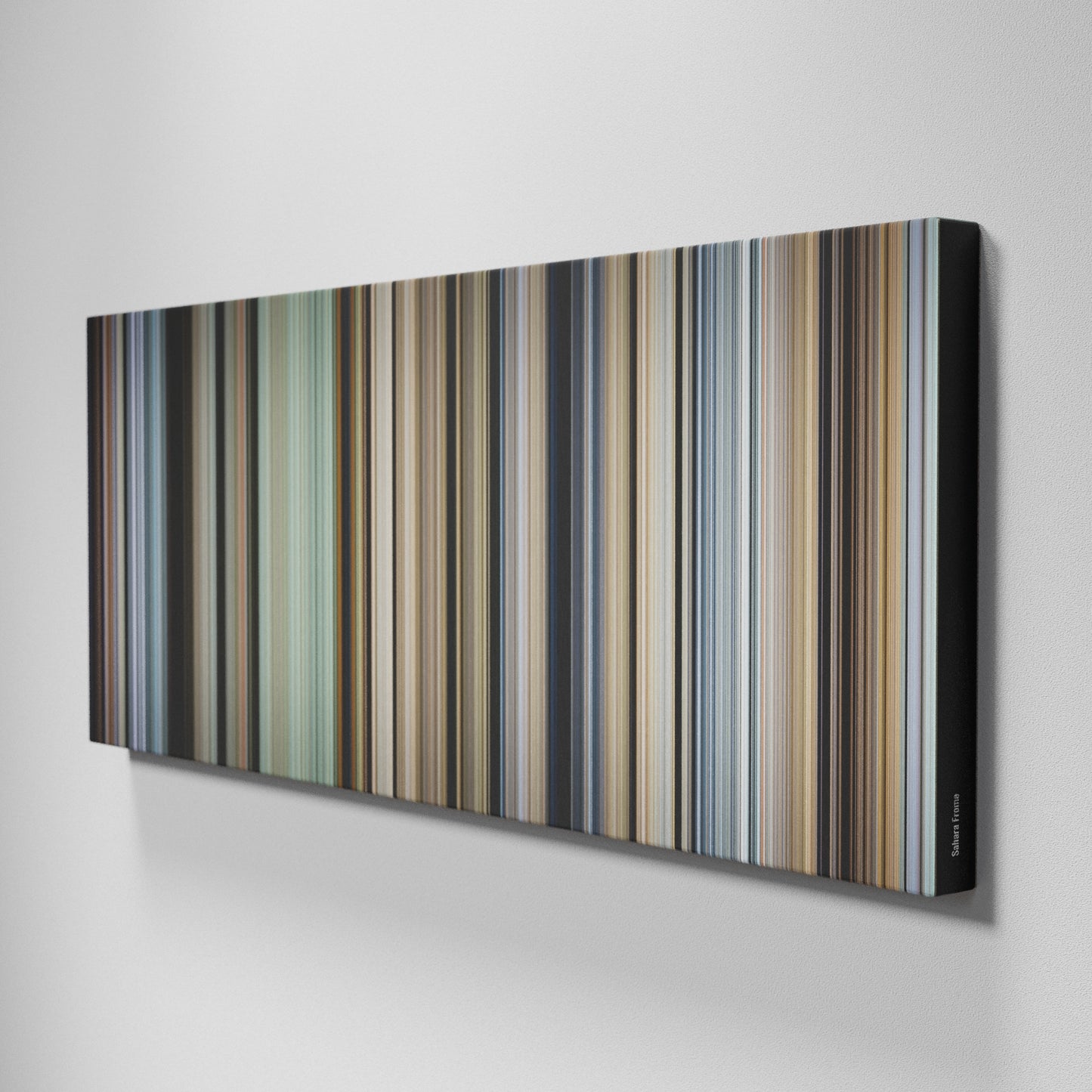 Side view of Buff's of Sahara Frome on the wall