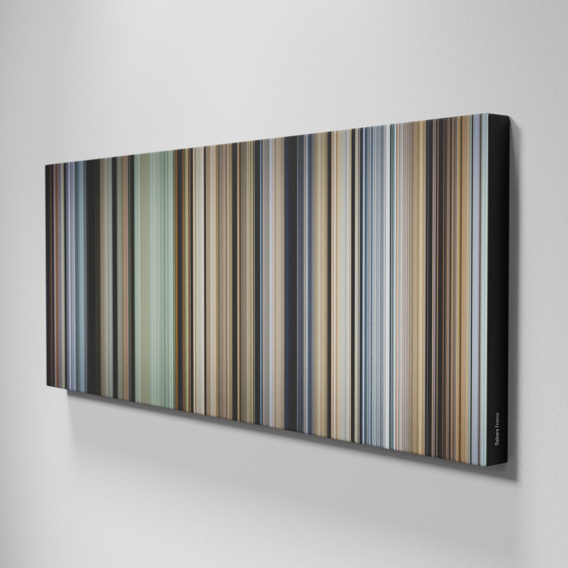 Side view of Buff's of Sahara Frome on the wall