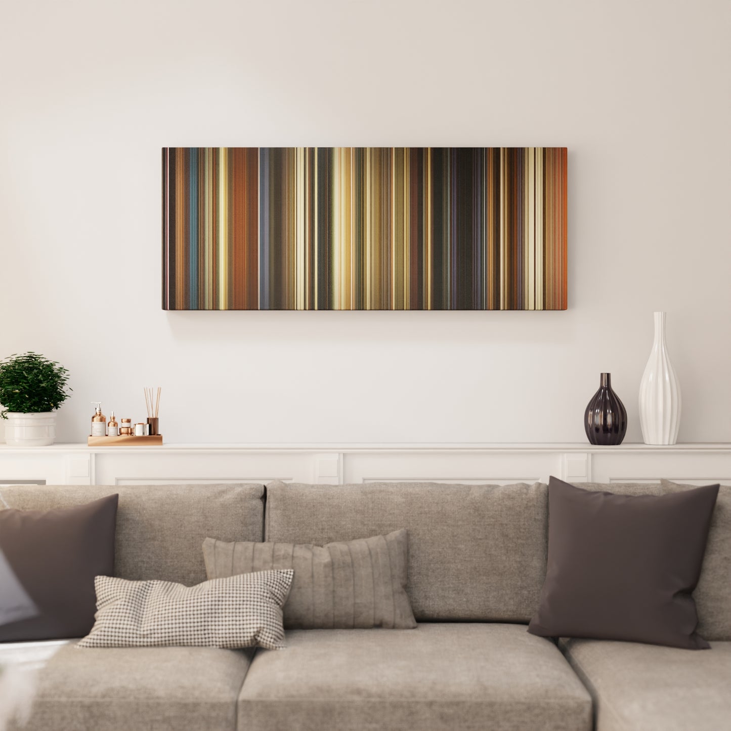 Living room interior with Padmaavat Frome on the wall